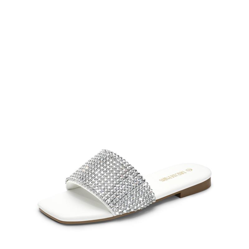 Sparkly Slip On Slides Women s Slide Sandals Dream Pairs